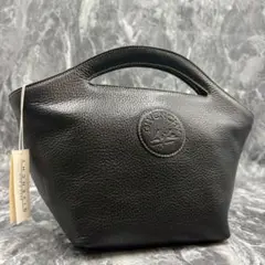 未使用タグ付　ジバンシー ハンドバッグ ブラック レザー ロゴ 黒　1007