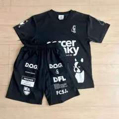 サッカージャンキー サッカーウェア 上下セット ブラックxs