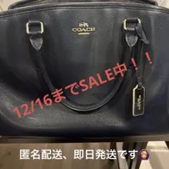 COACH ネイビー レザー ハンドバッグ【最終値下げ中】