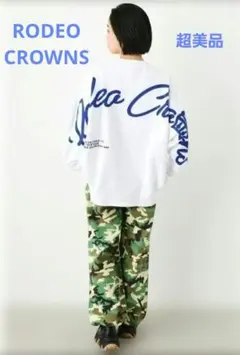 【超美品】RODEOCROWNS　ホワイト トレーナー　フリーサイズ