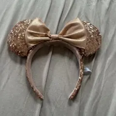 ディズニー ミニー スパンコールカチューシャ ピンクゴールド