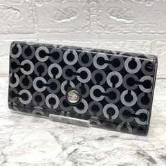 コーチ COACH 長財布 オプアート シグネチャー