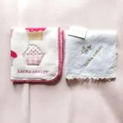 ① ローラアシュレイLaura Ashley タオルハンカチ 2枚セット