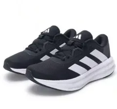 【美品】アディダス ランニングシューズ レディース 23.0 ブラック ホワイト