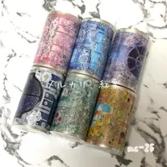 【mc-25】海外 花と窓辺 PETシール切り売り 6色③