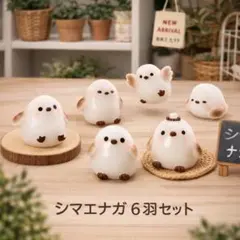 小鳥 ミニチュア フィギュア 6個セット飾りシマエナガ　癒し　インテリア