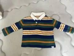 babyGAPストライプ長袖ポロシャツ90