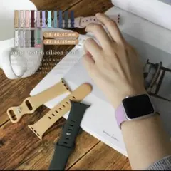 【新品未使用】アップルウォッチ用ベルト　シリコン製　ブラック　38／40mm