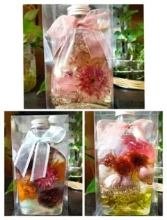 ◇ハーバリウム 388 ふわふわラナンキュラスの春bottle *.:。✿*゜