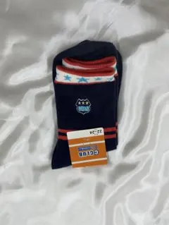 キッズ靴下 ネイビー 星柄 22-24cm