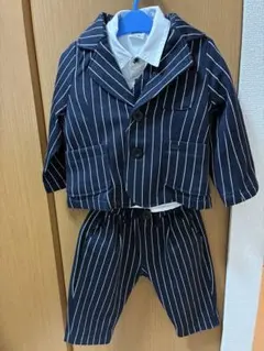 キッズ ストライプ フォーマルスーツセット
