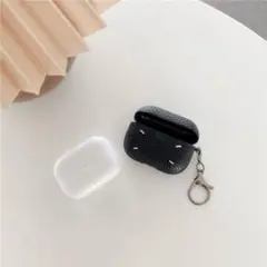 メゾンマルジェラ Airpods pro2 ケース 刺繍 BLACK 新品