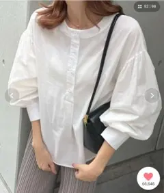 バルーンスリーブシャツブラウス　Mのサムネイル