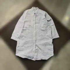 フランクアンドアイリーン 長袖ロングシャツ HUNTER ストライプ 