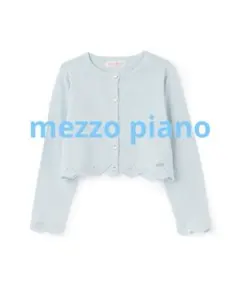 mezzo piano 透かしスカラップ　ニットボレロ M（110-120）