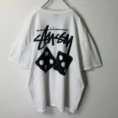 STUSSY Dice Tee XL ホワイト ホンジュラス製 サイコロ ロゴ