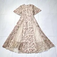 極美品✨スナイデル レースエンブロイダリプリーツードレス インナーキャミソール付