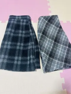SHEIN チェック柄 シフォンスカート 格子柄 ストレートスカート