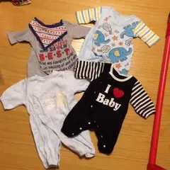 長袖ロンパース4枚組