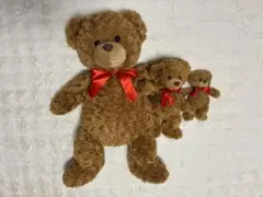 茶色いクマのぬいぐるみ3点セット