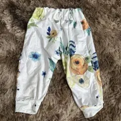 花柄 ホワイトパンツ サイズ80
