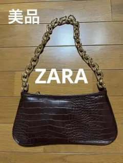 ZARA クロコダイル風ショルダーバッグ