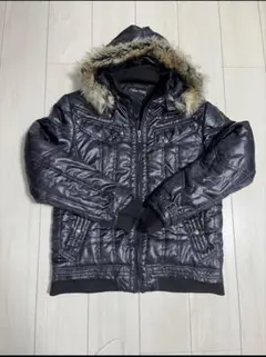 ファー付きフード 黒 ダウンジャケット 平成 y2k archive