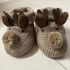 トナカイデザイン ベビー靴下