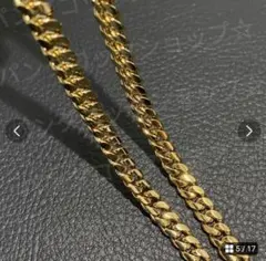 10mm 60cm 金ネックレス 18kゴールド ダブルセーフティ