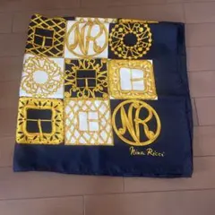 Nina Ricci 幾何学模様 シルクスカーフ