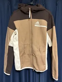 【レア】アディダス adidas パーカー ブラウン／ベージュ S