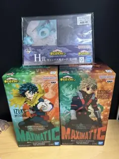 ヒロアカMAXIMATIC 爆豪勝己 緑谷出久、一番くじ　H賞キャンパス風ボード