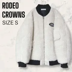 【未使用】 RODEO CROWNS バック ロゴ ボア ボンバー ジャケット