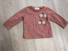 【新品未使用】WILL MERY ポンポン付き裏起毛長袖Tシャツ 90サイズのサムネイル