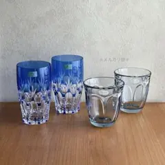 未使用　HOYA & ノリタケ　クリスタル グラス ／ 切子　ヴィンテージ