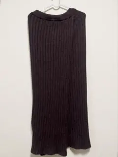 coca リブニット ロングタイトスカート ダークブラウン