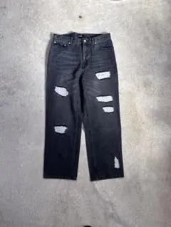 XLARGE エクストララージ　ダメージ加工バギー デニムパンツ