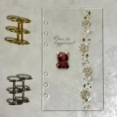 ✨りおん様専用✨ A6 アクリルレジンバインダー　リング付き　韓国　貯金