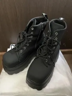 厚底ハイカットブーツ ブラック