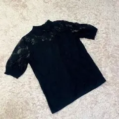 【美品】INGNIイング レースカットソー ブラック エレガンス