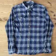 patagonia 長袖チェックシャツ