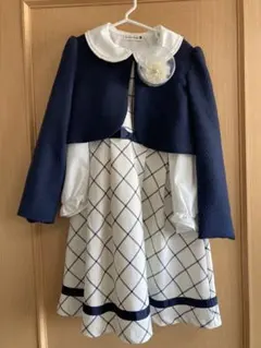 branshes ブランシェス　120 チェック柄ドレスとジャケットセット