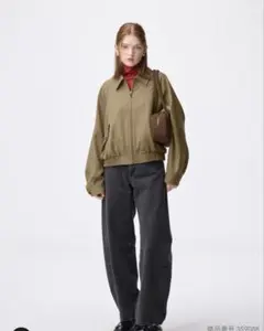 バレルレッグジーンズ ダークグレー L