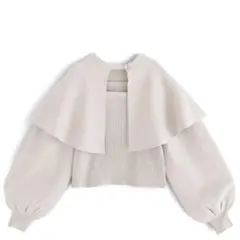 GRL ケープ付きニットトップス mb1562