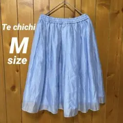 Te chichi テチチ フレアスカート 水色 オーガンジー シアー Mサイズのサムネイル