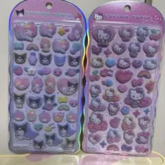 コットンパフィーシール サンリオ2点セット 正規品 キティ クロミ マイメロ