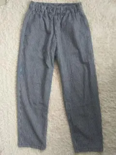 GU　ジーユー　ヒッコリーストライプ シェフパンツ ウエストゴム　М