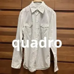 quadro 綿100シャツ薄いベージュ クアドロ Sのサムネイル