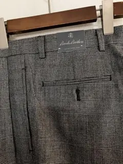 Brooks Brothers チェック柄スラックス　グレー