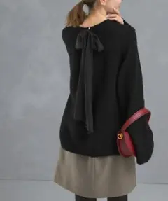 URBAN RESEARCH ROSSO バックリボンニット